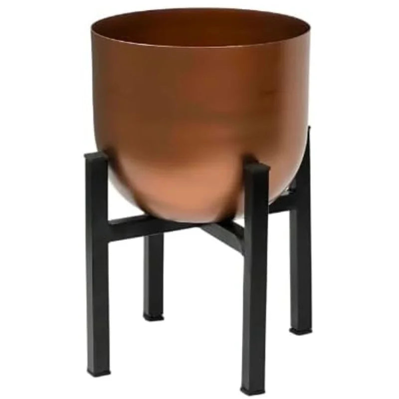 Large Versatile Metal Table Top Planter With Reversible Stand Plant Pot for Indoor/Outdoor