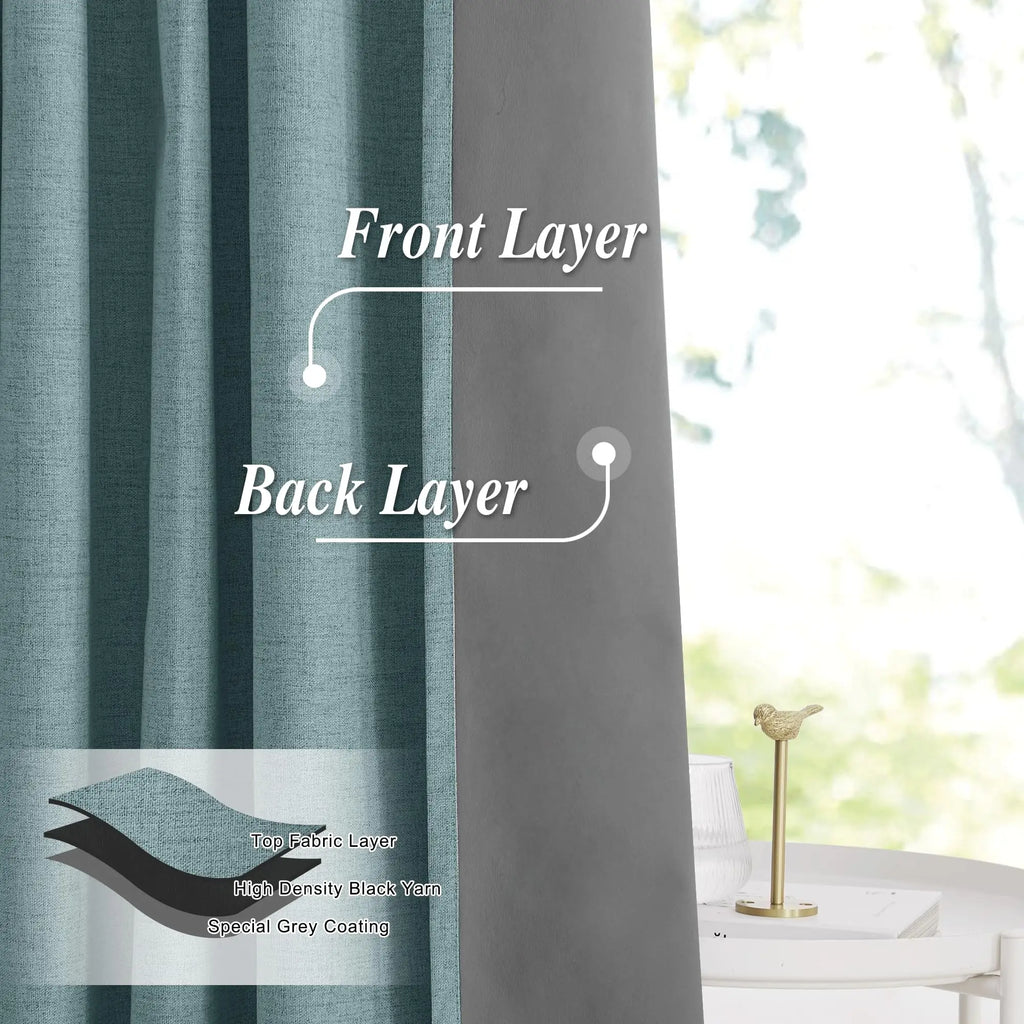 The Blackout Luxe Faux Linen Curtains (310cm)