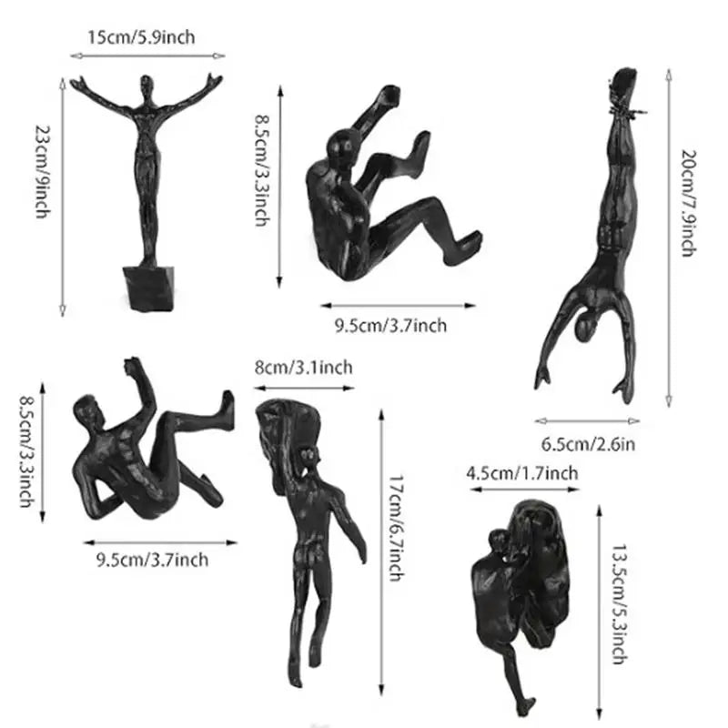 O Escalador: Escultura de Parede em Resina