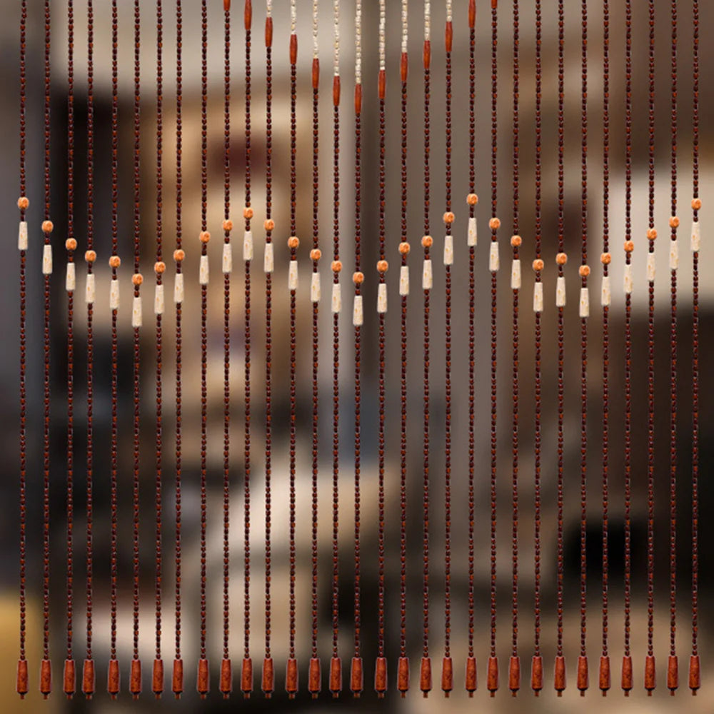 90x190cm Bamboo Beaded Door Curtain – UK Stock