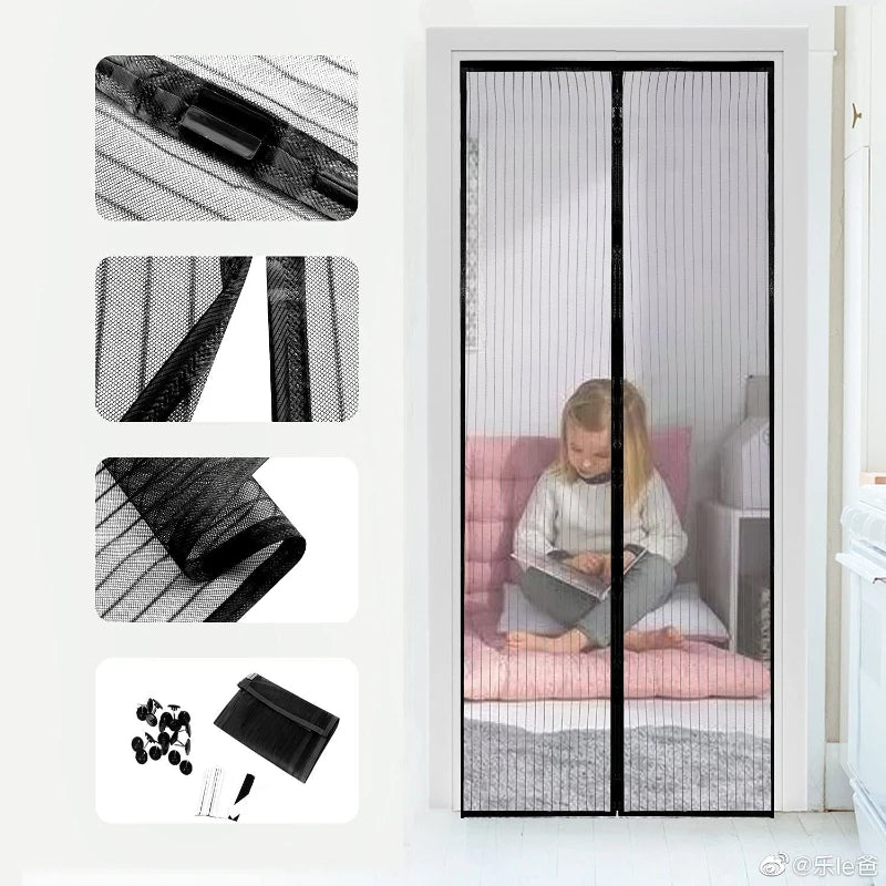 Mosquito & Fly Magnetic Mesh Door Curtain