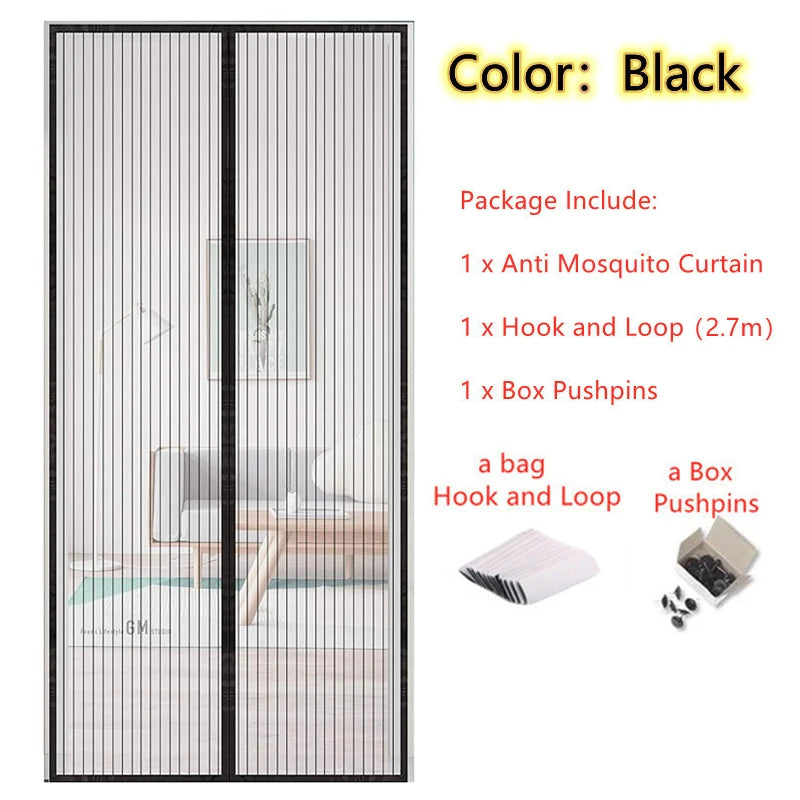 Mosquito & Fly Magnetic Mesh Door Curtain