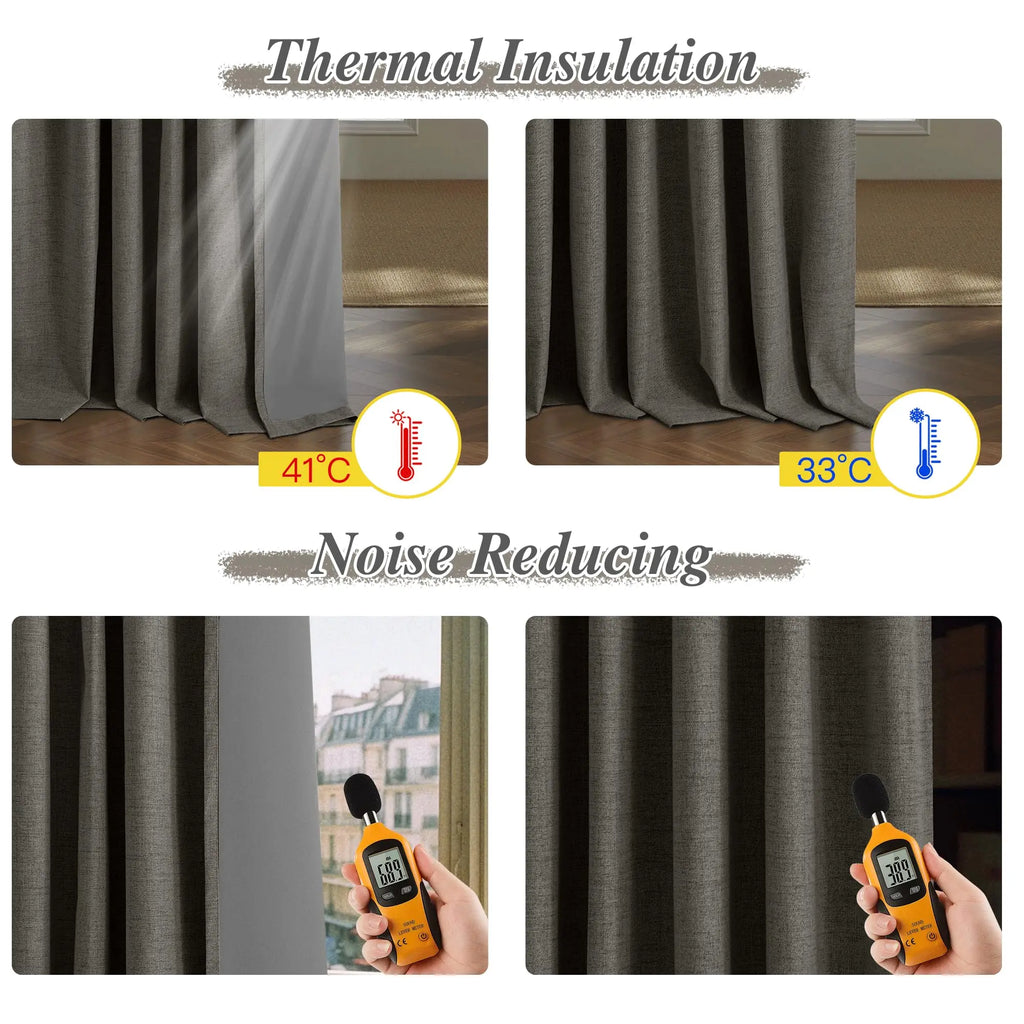 The Blackout Luxe Faux Linen Curtains (310cm)