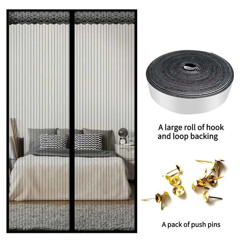 Mosquito & Fly Magnetic Mesh Door Curtain