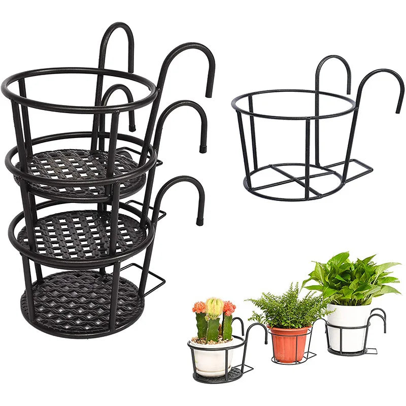 Wrought Iron Hanging Basket Set