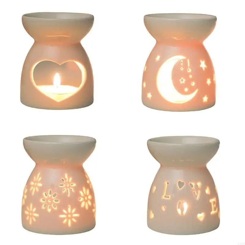 Elegant Ceramic Tealight Oil Burner & Aroma Diffuser