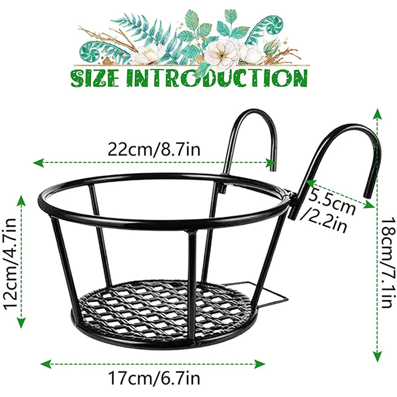 Wrought Iron Hanging Basket Set