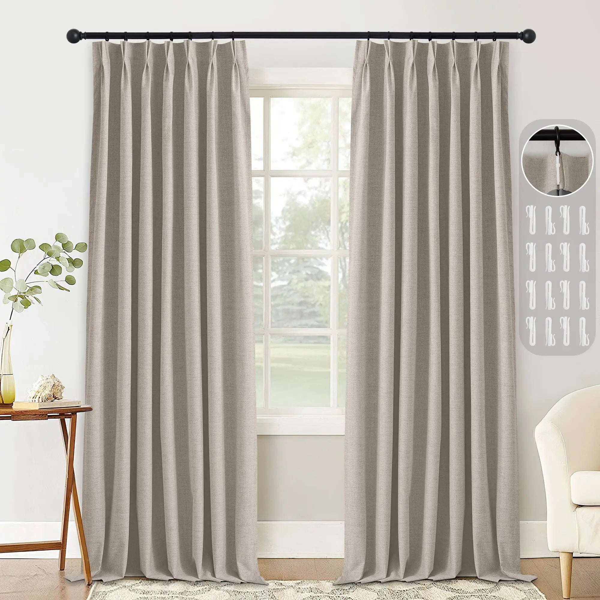 The Blackout Luxe Faux Linen Curtains (310cm)