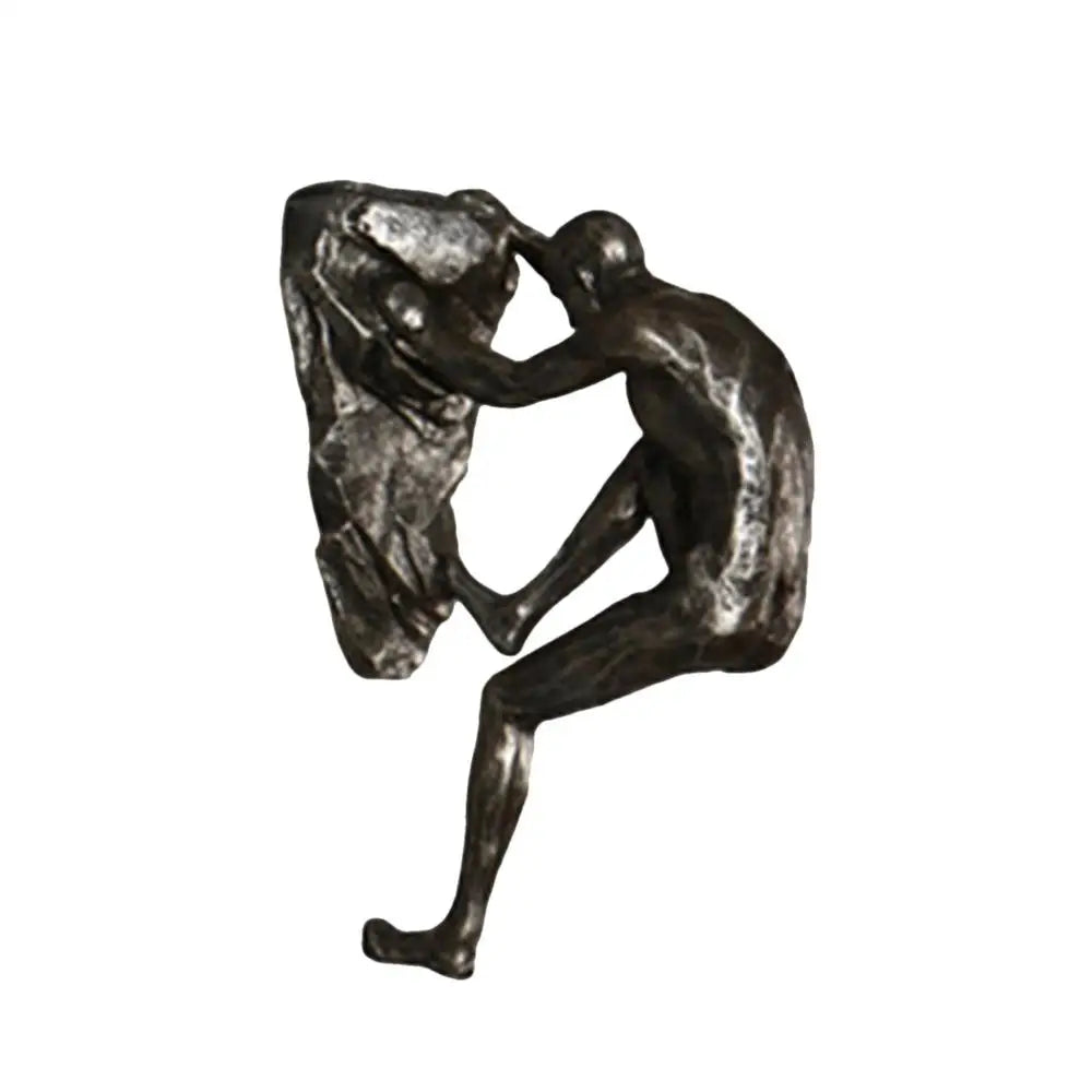 O Escalador: Escultura de Parede em Resina